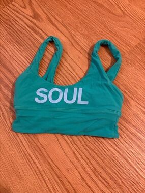 lululemon athletica Teal 'SOUL' Sports Swim Top